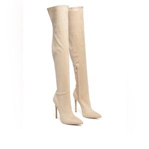 Kendall and Kylie Suede Thigh Boots